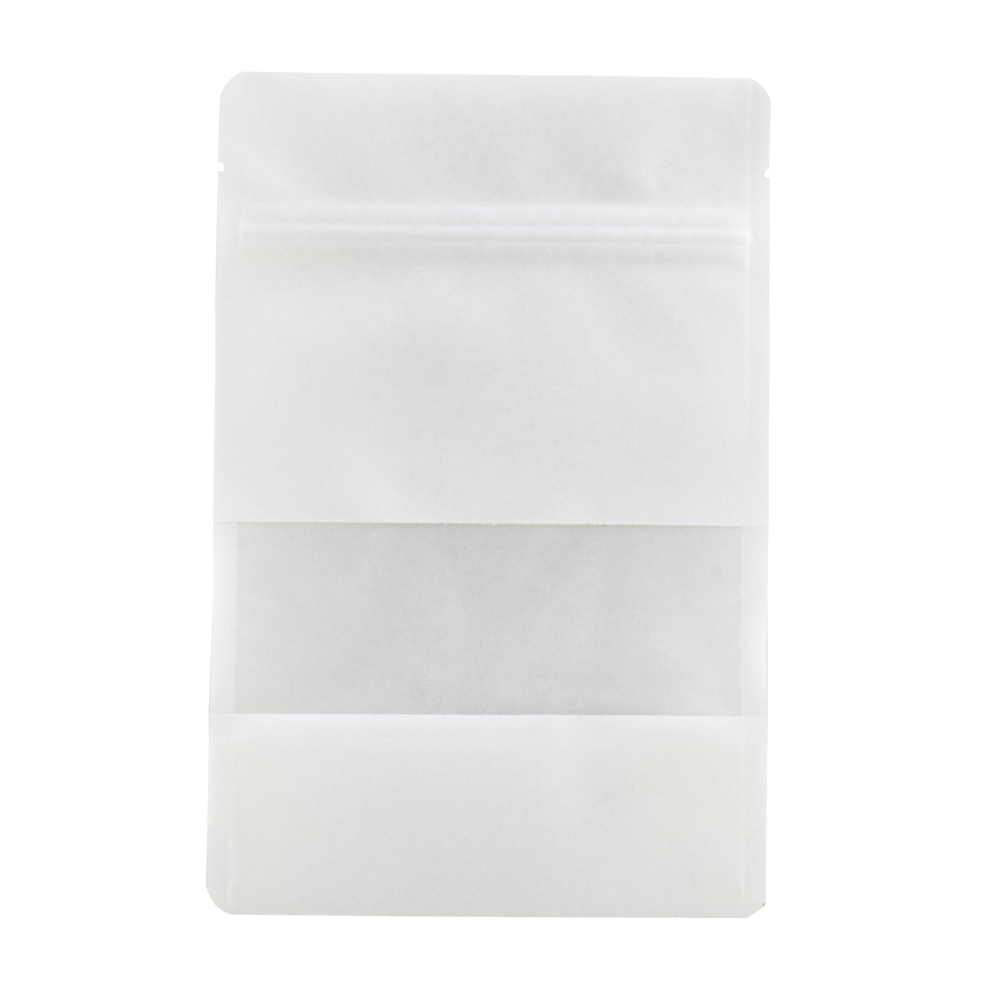 Bag Tek White Plastic Small Window Bag - Heat Sealable - 7" x 4 3/4" x 1 1/2" - 100 count box