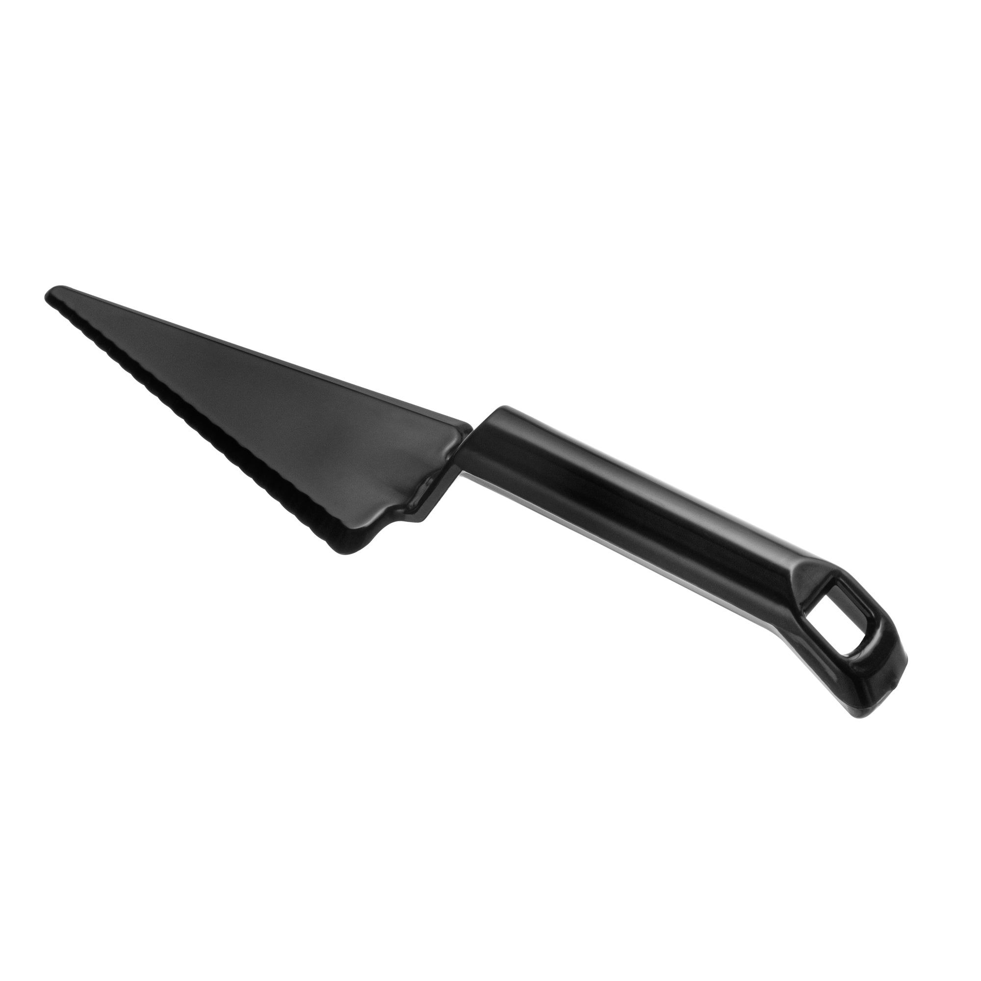 Cater Tek Black Plastic Cake Server - Recyclable - 10" x 2" x 1" - 100 count box