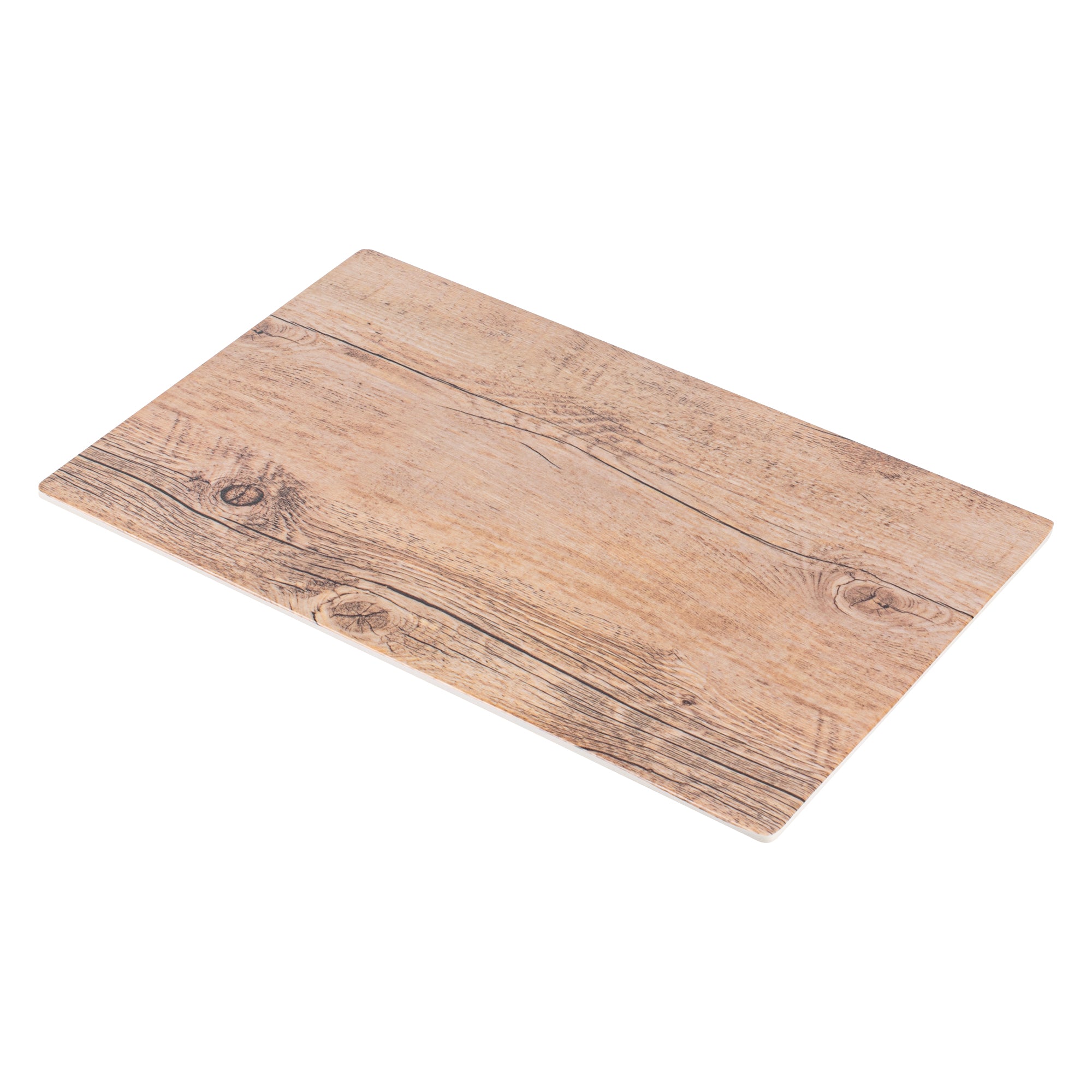 Voga Countryside Brown Melamine Serving Board - Faux Wood - 16" x 10" x 1/2" - 1 count box