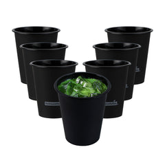 Bev Tek 12 oz Round Matte Black Plastic Hot / Cold Drinking Cup - 3 1/2