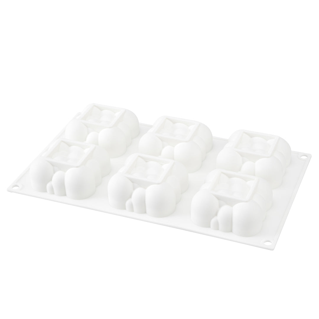 Pastry Tek Silicone Bubble Cloud Baking Mold - 6-Compartment - 1 count box