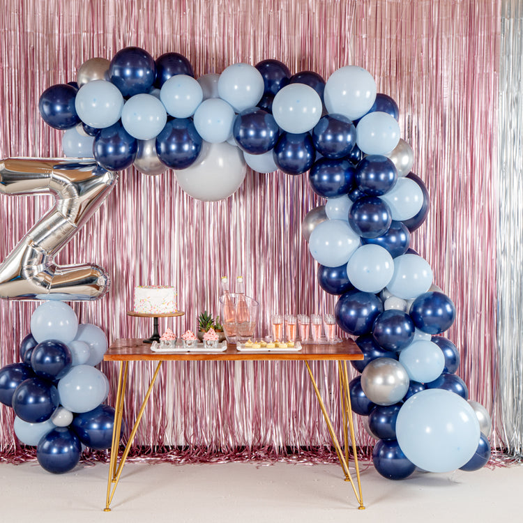 Balloonify Balloon Garland Set, 1 Durable Balloon Decorations Kit - 116  Pieces, With Balloon Chain, Navy, Sky Blue, & White Latex Balloons for  Arches, Includes Glue Dots, - Restaurantware