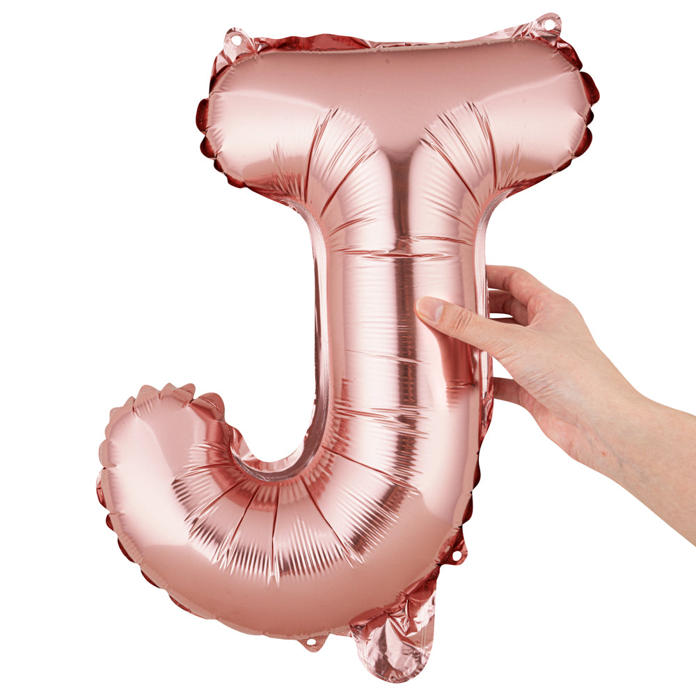 Balloonify Rose Gold Mylar Letter J Balloon - 16" - 1 count box