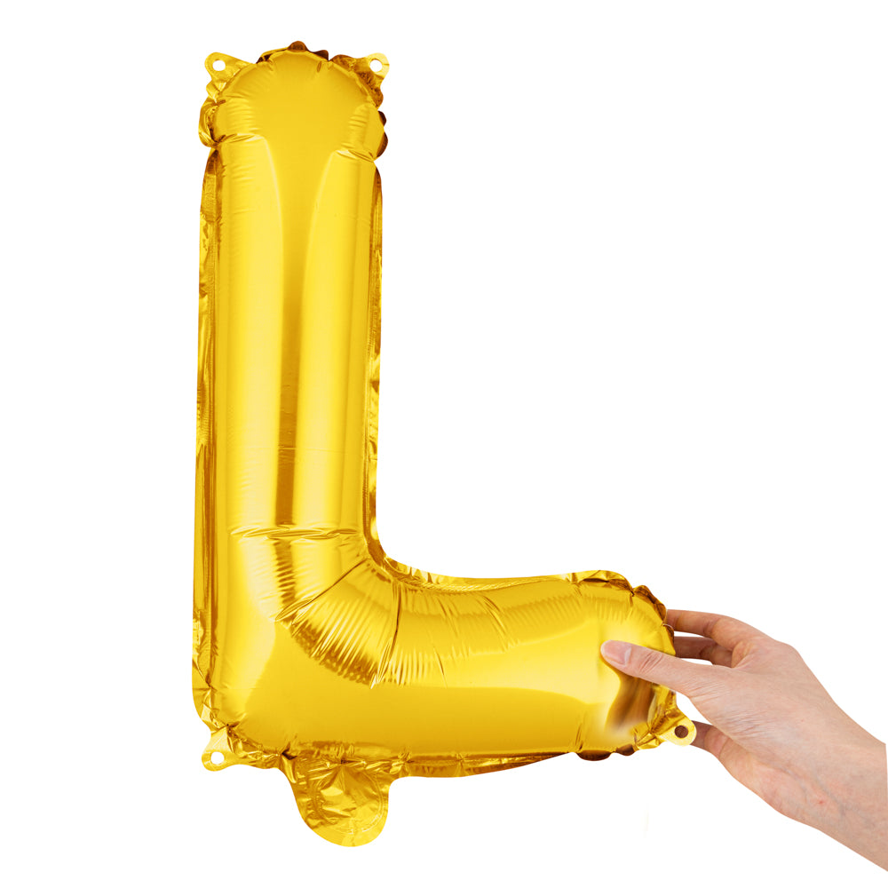 Balloonify Gold Mylar Letter L Balloon - 16" - 1 count box