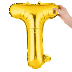 Balloonify Gold Mylar Letter T Balloon - 16