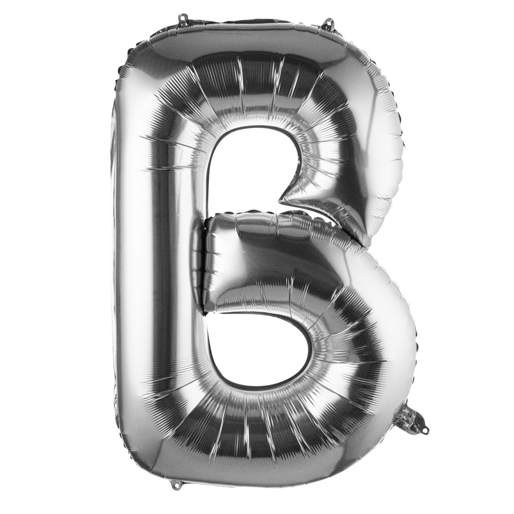 Balloonify Silver Mylar Letter B Balloon - 40" - 1 count box