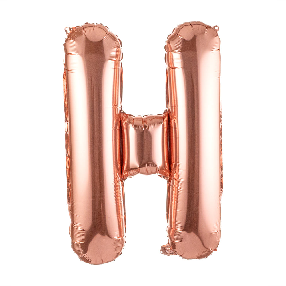 Balloonify Rose Gold Mylar Letter H Balloon - 40" - 1 count box