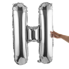 Balloonify Silver Mylar Letter H Balloon - 40