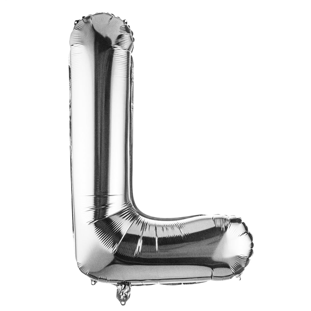 Balloonify Silver Mylar Letter L Balloon - 40" - 1 count box