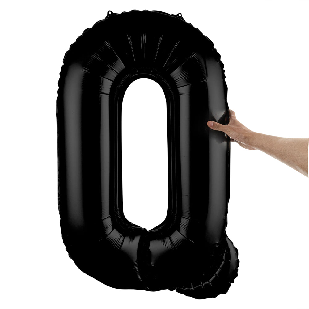 Balloonify Black Mylar Letter Q Balloon - 40" - 1 count box