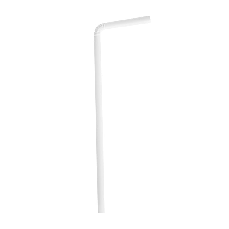Basic Nature White PLA Plastic / PBAT Plastic Straw - Compostable