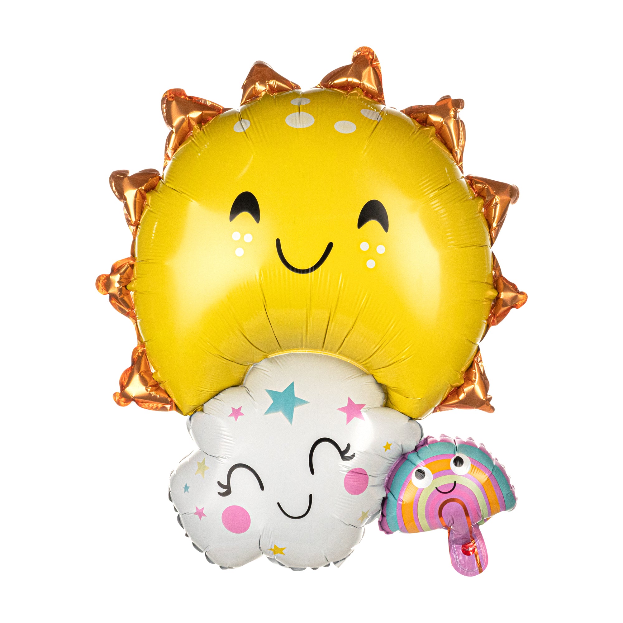 Balloonify Mylar Sun, Cloud and Rainbow Family Balloon - 30 1/4" x 23 1/4" - 1 count box