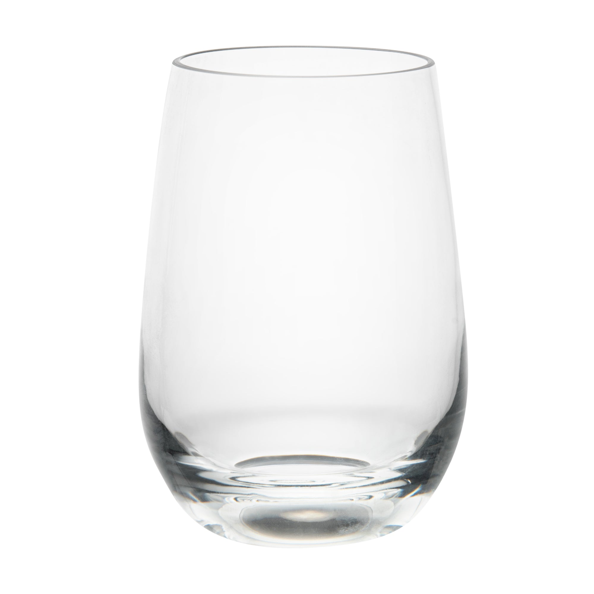 Bev Tek 17 oz Polycarbonate Stemless Wine Glass - 3 1/2" x 3 1/2" x 5" - 6 count box