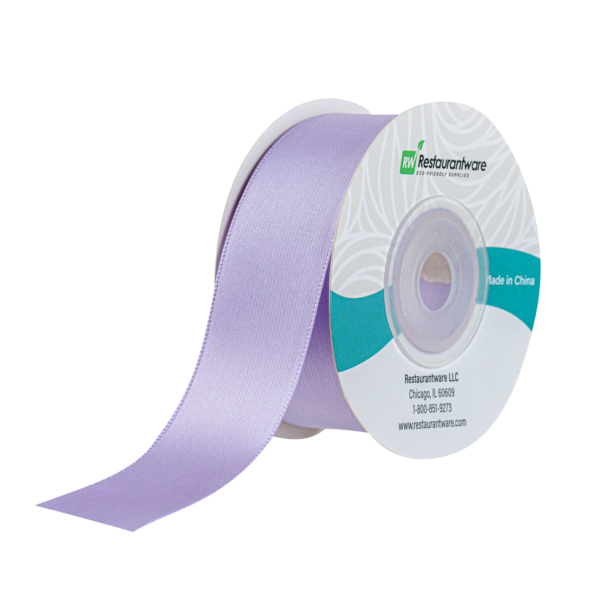 Gift Tek Orchid Purple Polyester Satin Ribbon - Single Face - 1" x 10 yds - 1 count box