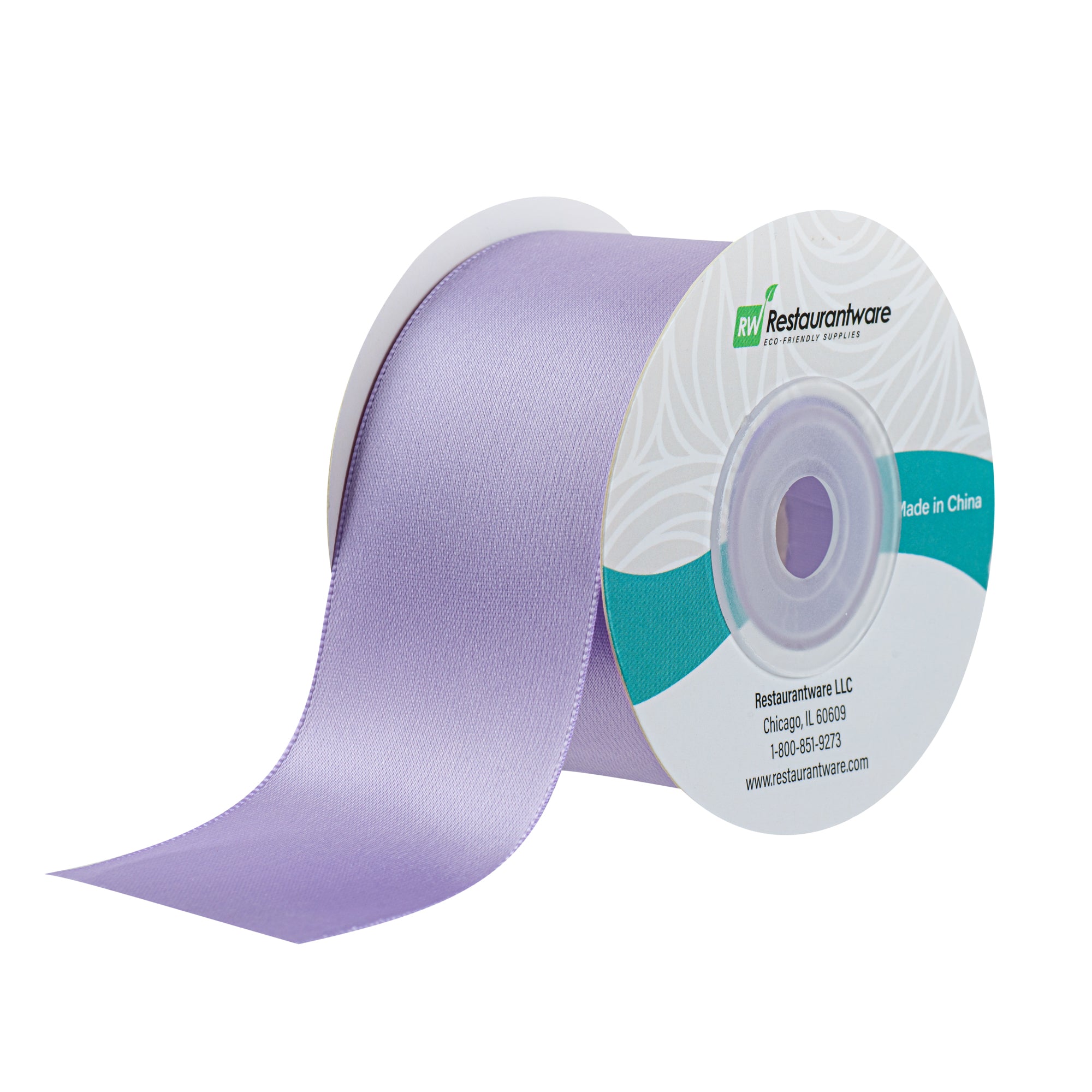 Gift Tek Orchid Purple Polyester Satin Ribbon - Single Face - 1 1/2" x 10 yds - 1 count box