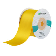 Gift Tek Yellow Polyester Satin Ribbon - Single Face - 1 1/2