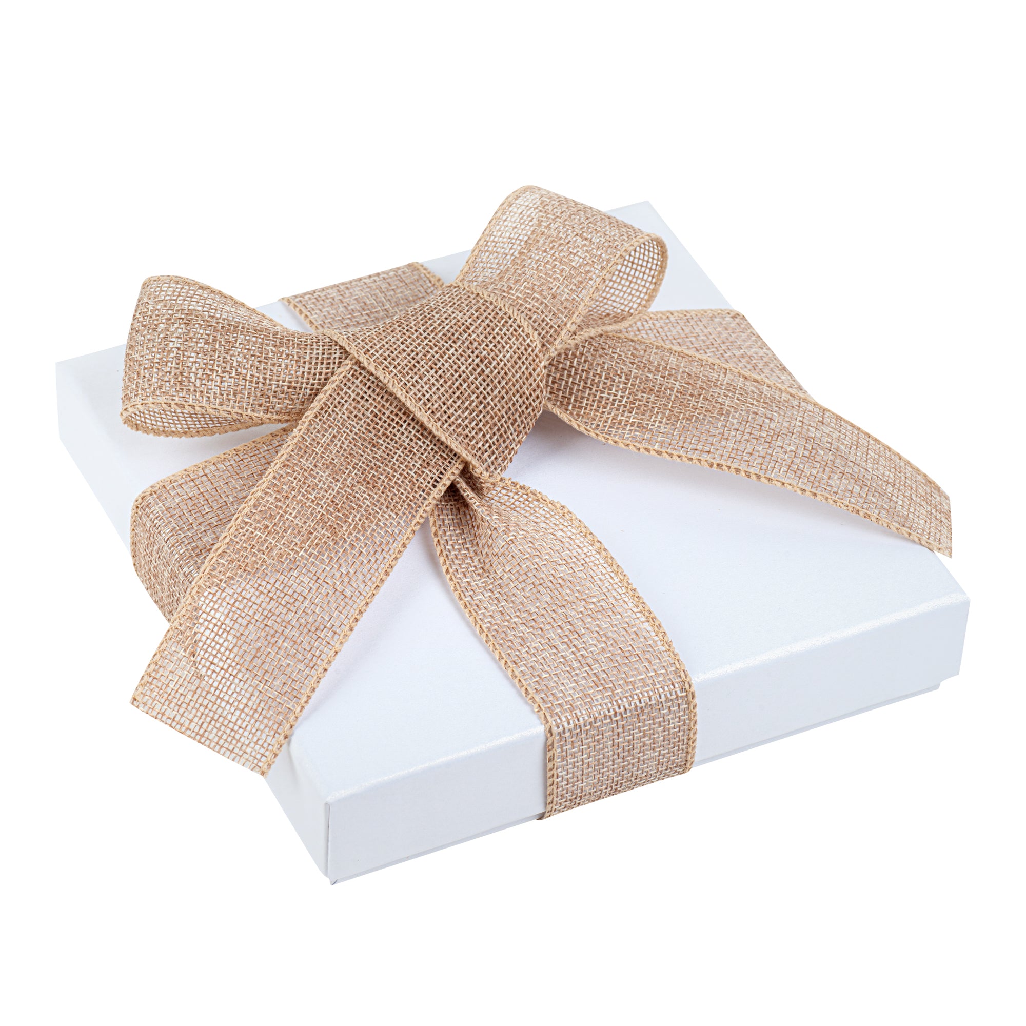 Gift Tek Natural Cotton Linen Ribbon - Single Face - 1 1/2" x 10 yds - 1 count box