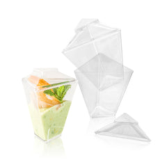 Mini Serve 2 oz Clear Plastic Torcente Cup - 3