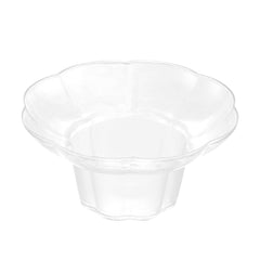 Mini Serve 3 oz Clear Plastic Flower Bowl - 4