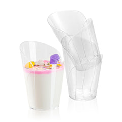 Mini Serve 2 oz Clear Plastic Rose Cup - 2 1/2