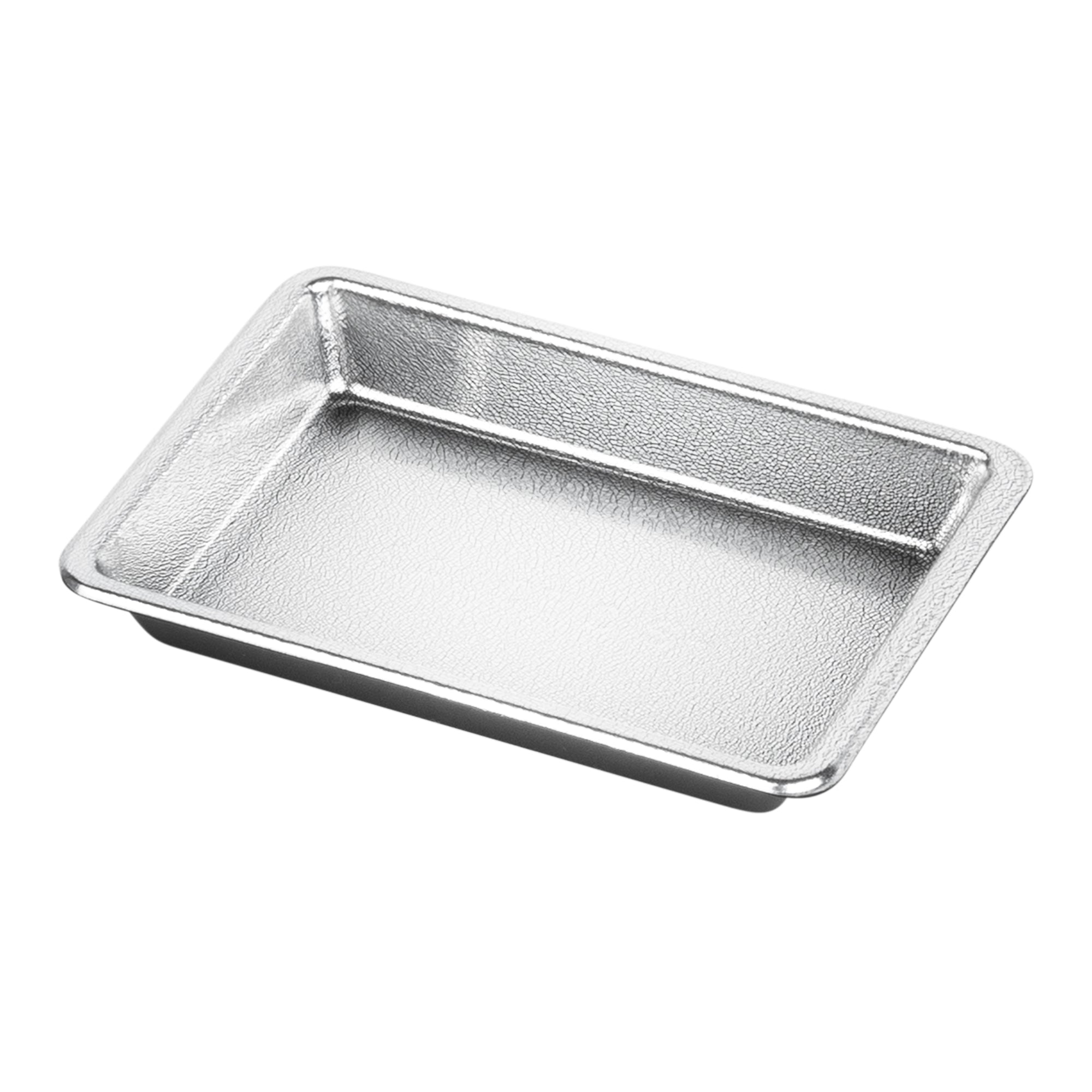 Bento Tek 1 oz Rectangle Silver Plastic Sauce Dish - 3" x 2 1/4" - 100 count box