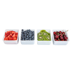 Bar Lux 1.5 Pint White Plastic Insert - Fits 4-Compartment Condiment Caddy - 1 count box