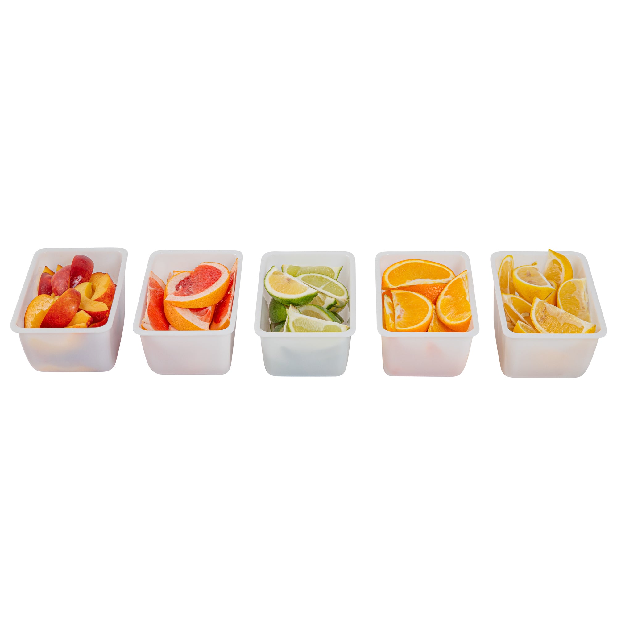 Bar Lux 1.25 Pint White Plastic Insert - Fits 5-Compartment Condiment Caddy - 1 count box