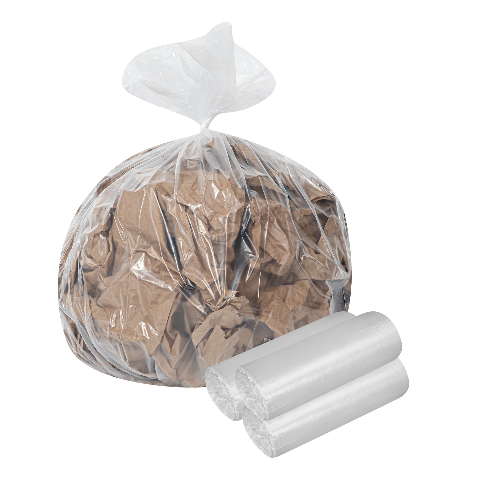 RW Clean 20 gal Clear Plastic Trash Can Liner - Standard-Duty, 0.7 mil - 30" x 36" - 200 count box