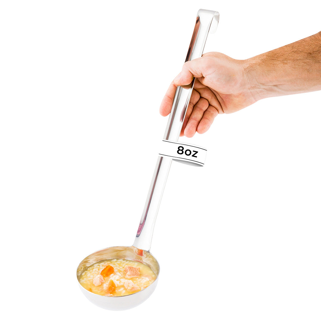 Met Lux 12 oz Stainless Steel Heavy-Duty Serving Ladle - One-Piece - 1 count box