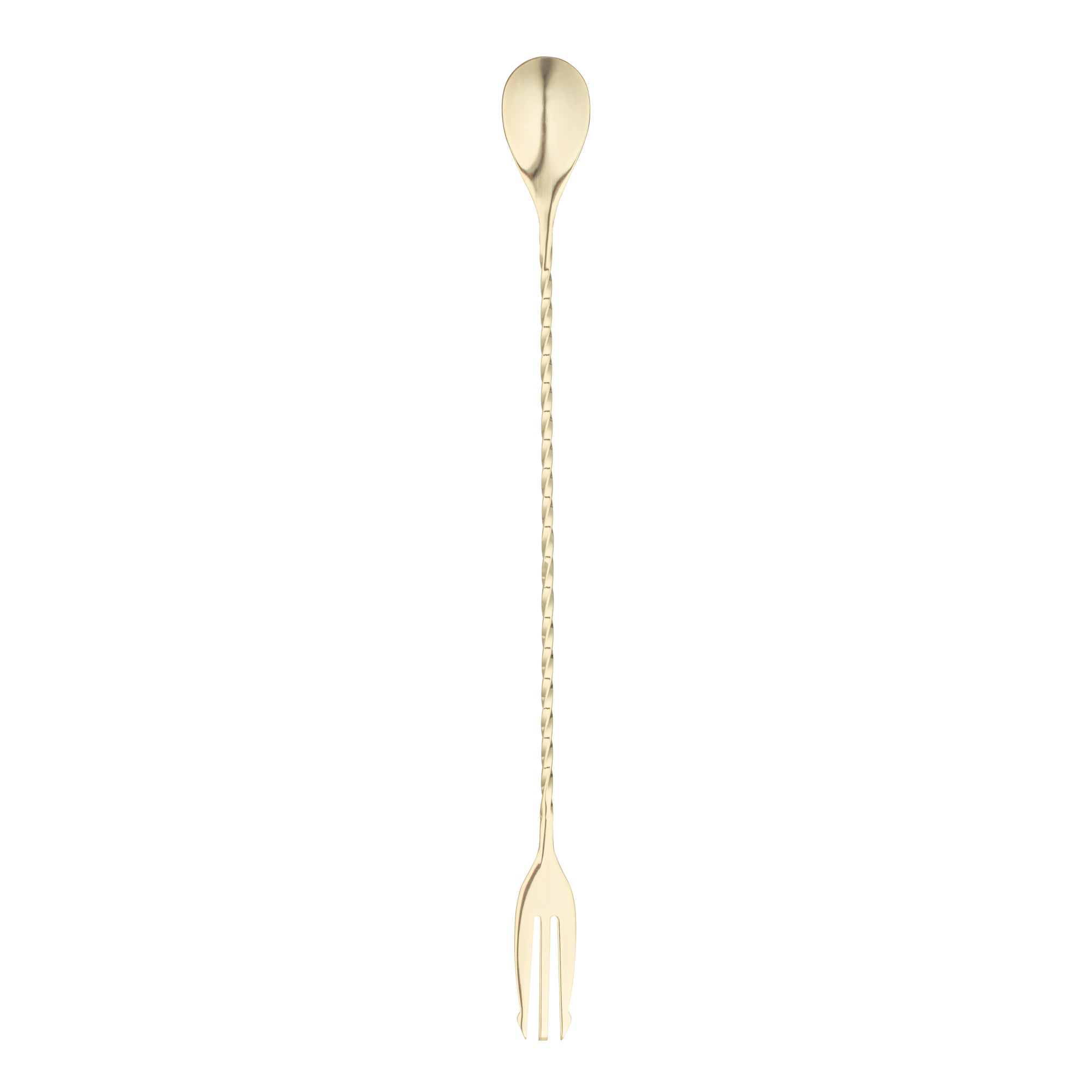 Bar Lux Gold-Plated Stainless Steel Trident Barspoon - 12" - 1 count box