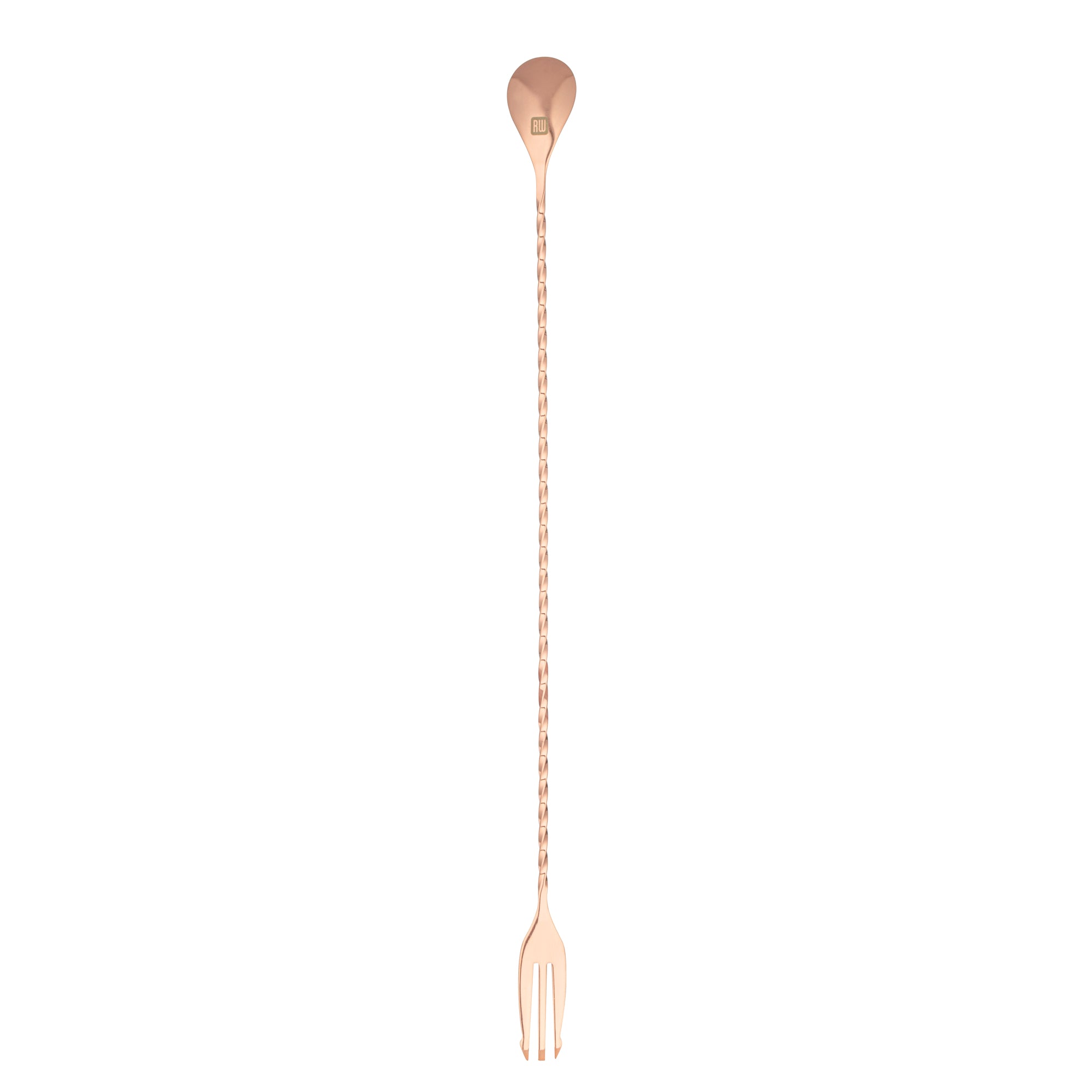 Bar Lux Copper-Plated Stainless Steel Trident Barspoon - 16" - 1 count box