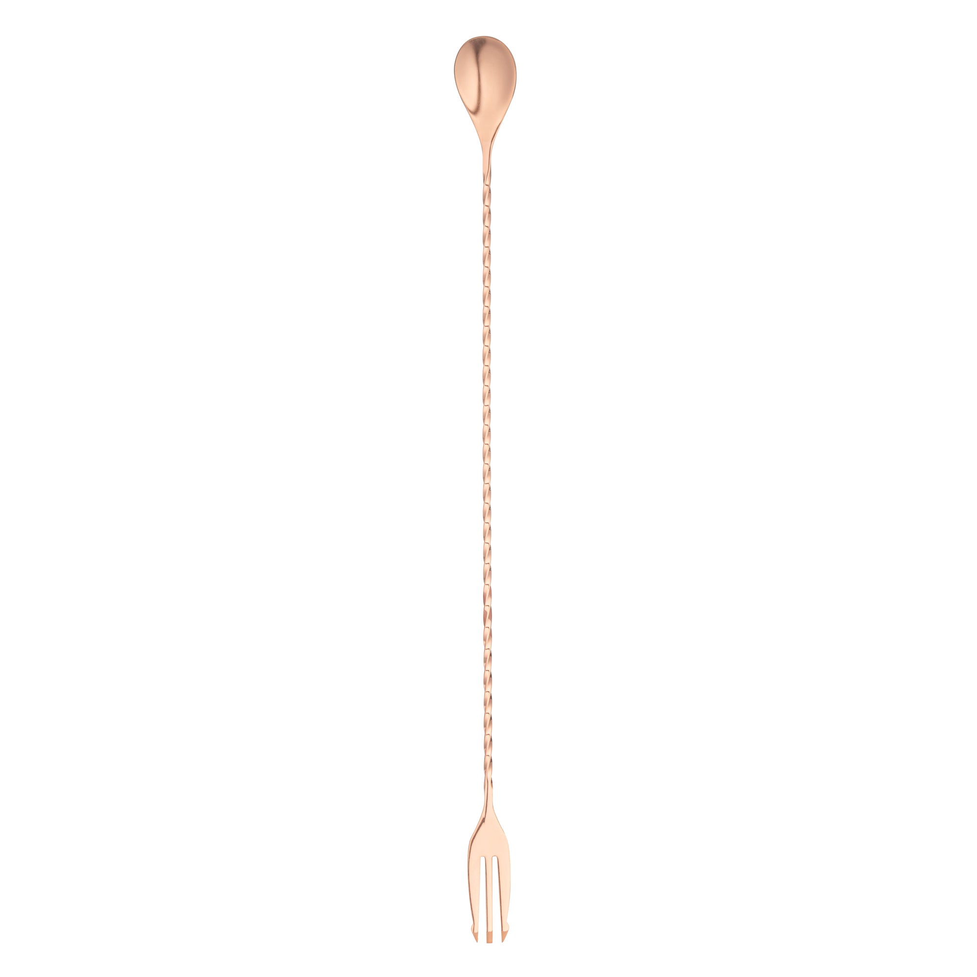 Bar Lux Copper-Plated Stainless Steel Trident Barspoon - 16" - 1 count box