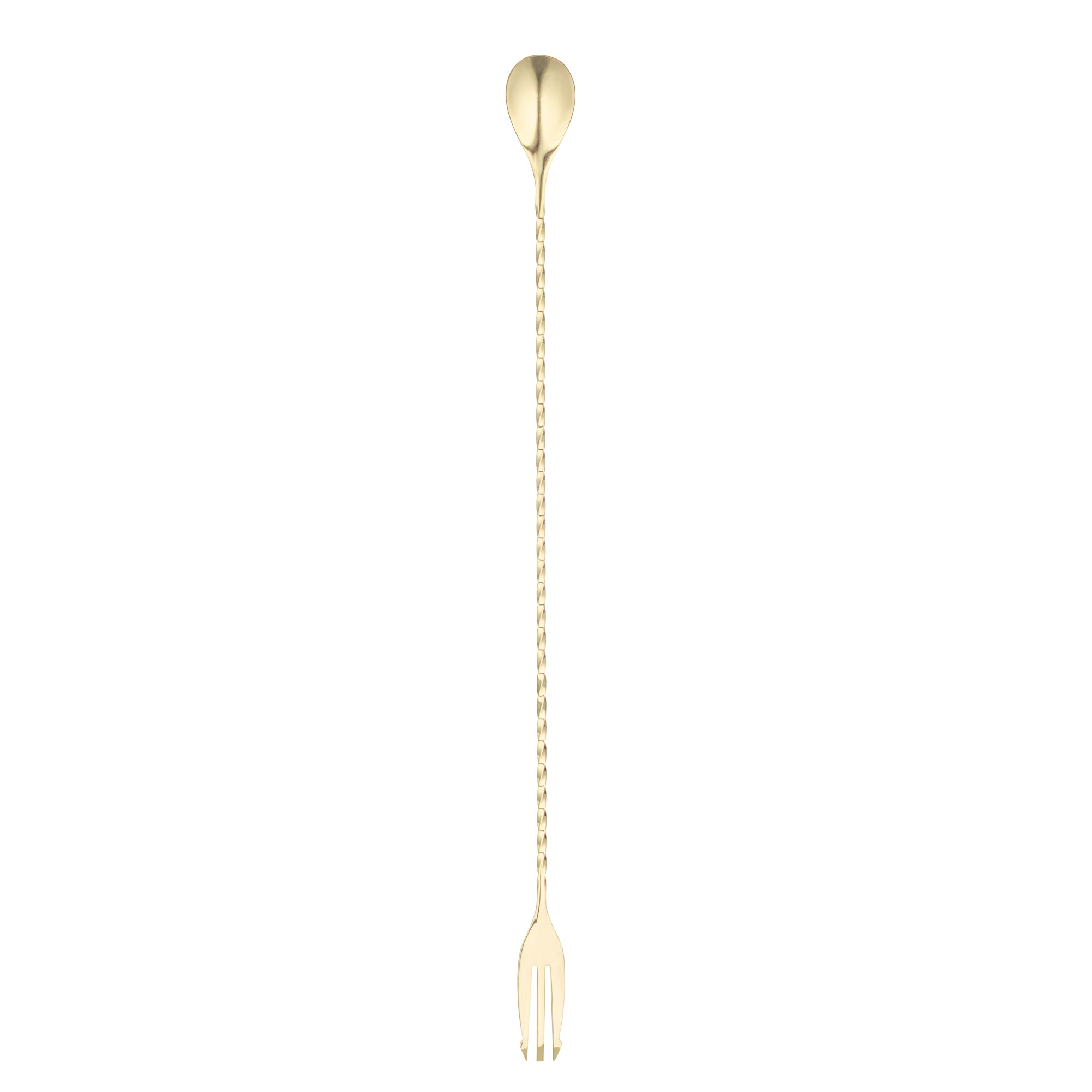 Bar Lux Gold-Plated Stainless Steel Trident Barspoon - 16" - 1 count box