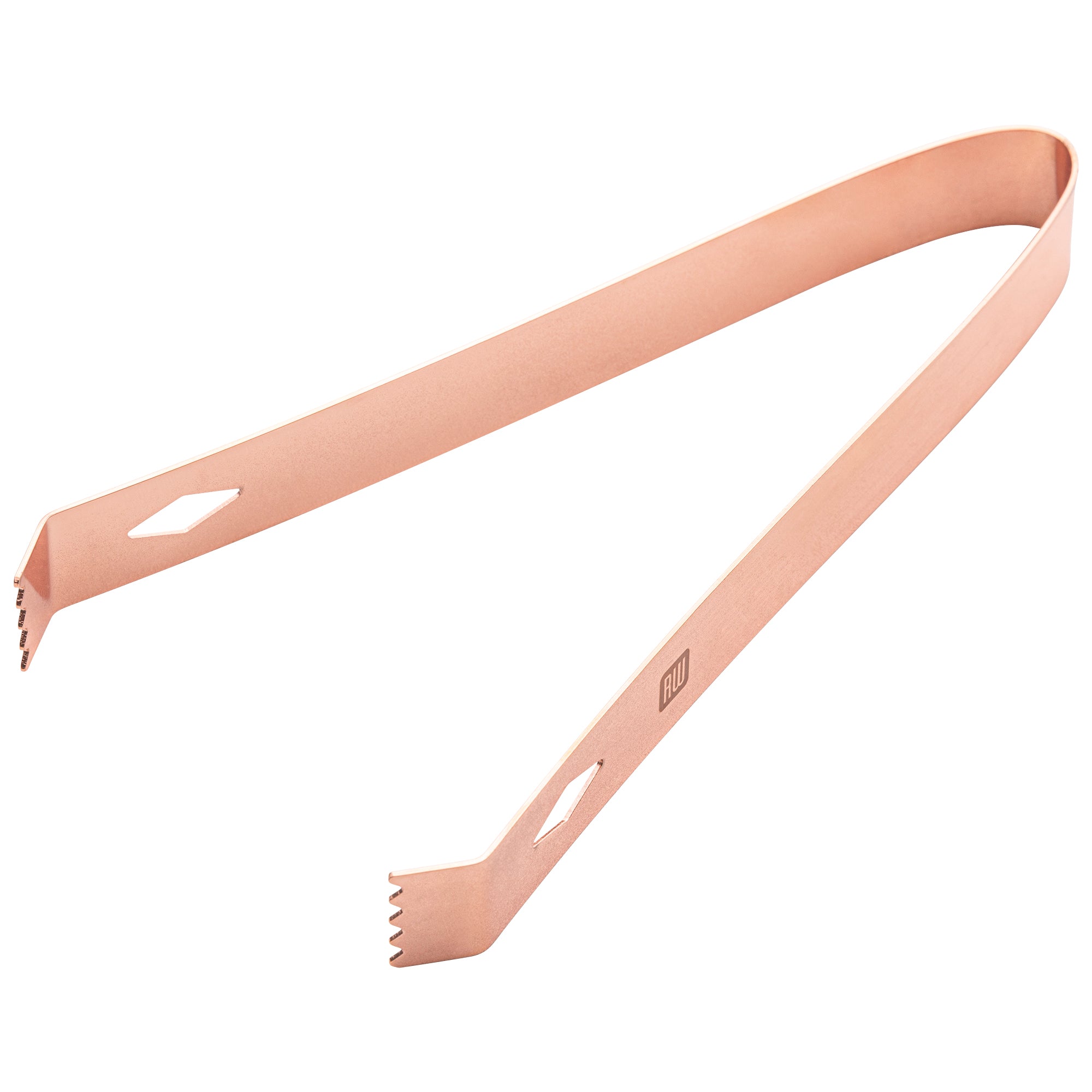 Bar Lux Copper-Plated Stainless Steel Ice Tongs - 6 1/4" x 2 1/2" x 3/4" - 1 count box