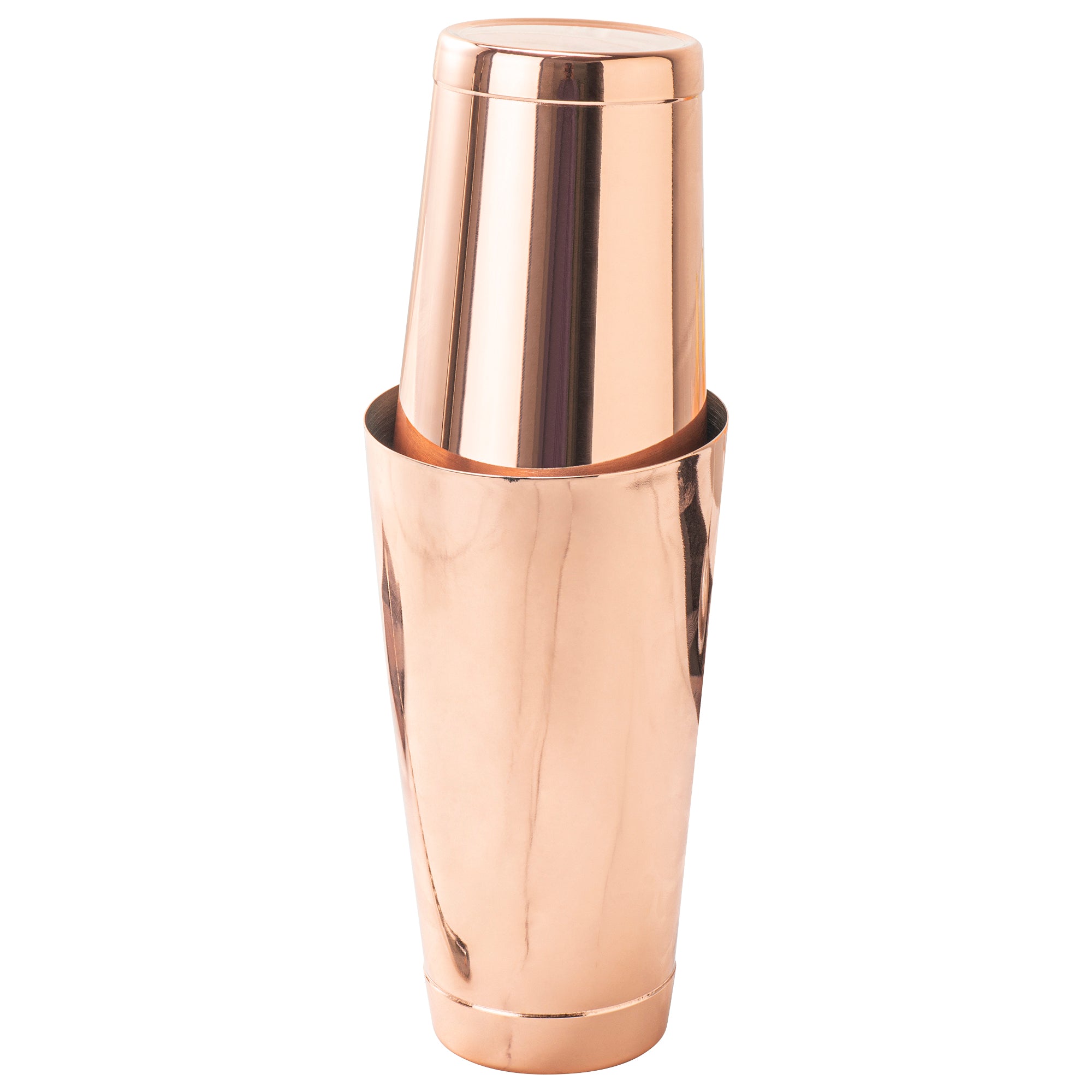 Bar Lux 16 oz Copper-Plated Stainless Steel Boston Shaker - Weighted - 3 1/4" x 3 1/4" x 4" - 1 count box