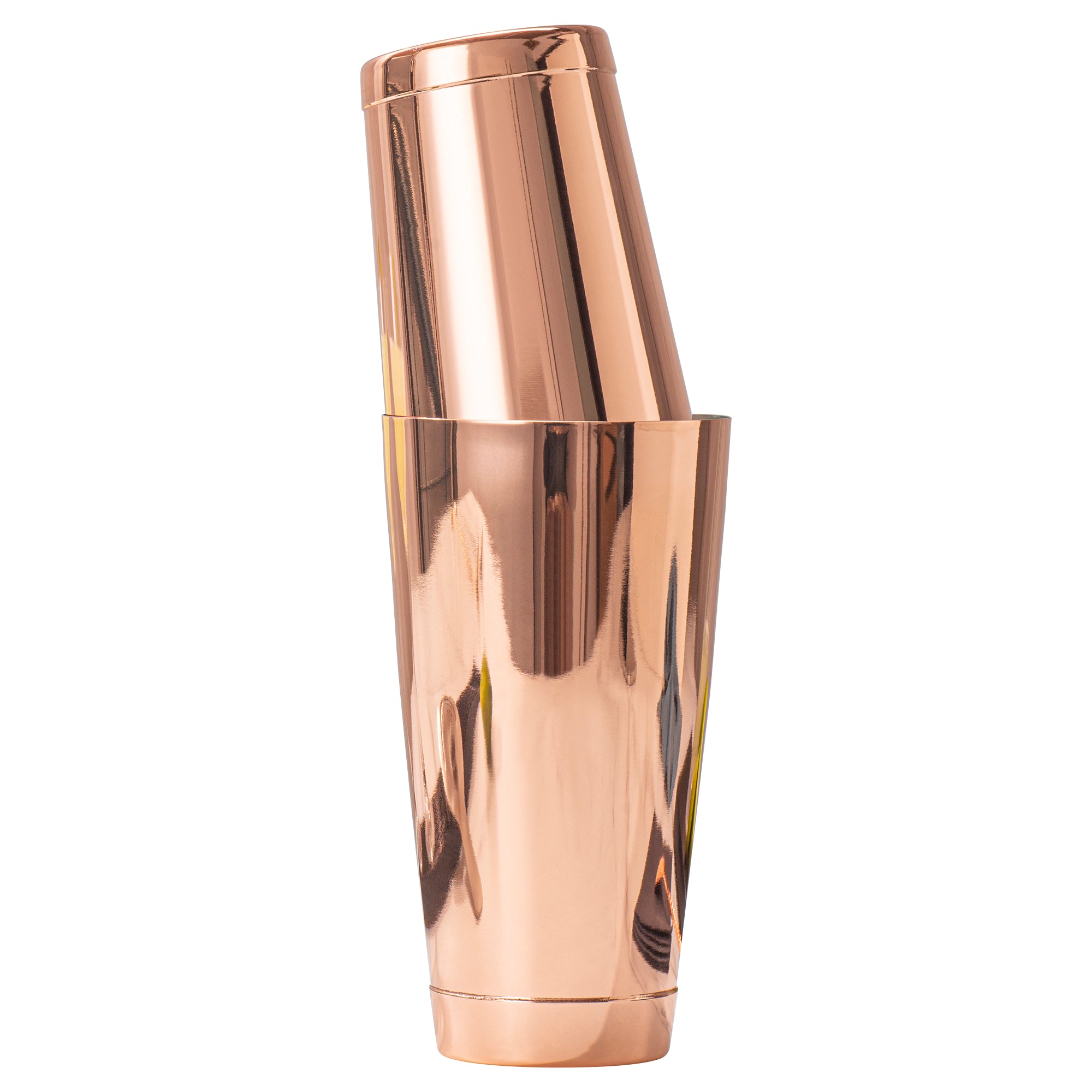 Bar Lux 24 oz Copper-Plated Stainless Steel Boston Shaker - Weighted - 3 1/2" x 3 1/2" x 6 1/2" - 1 count box