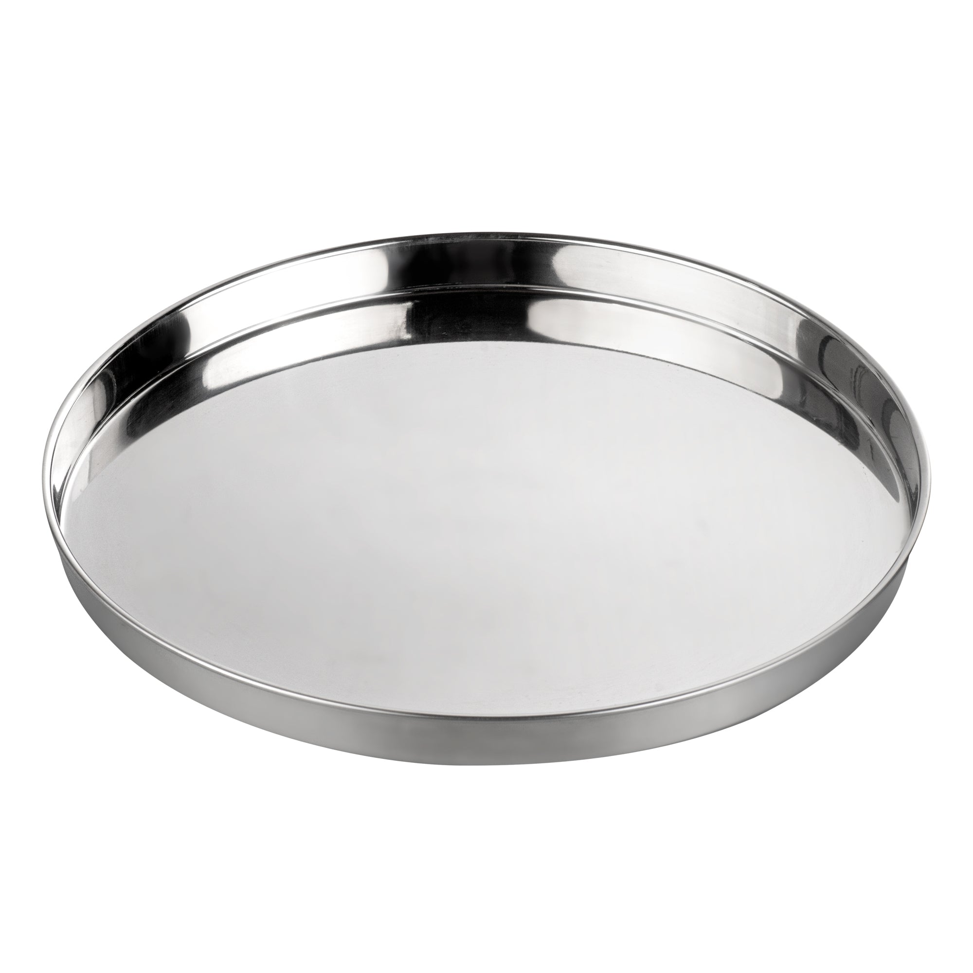 Bar Lux Stainless Steel Serving Tray - Mirrored Finish - 12 1/2" x 12 1/2" x 1" - 1 count box