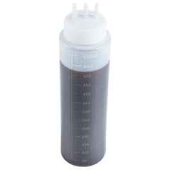 24 oz Clear Plastic All-Purpose Squeeze Bottle - with Triple Dispersion Tip - 2 1/2