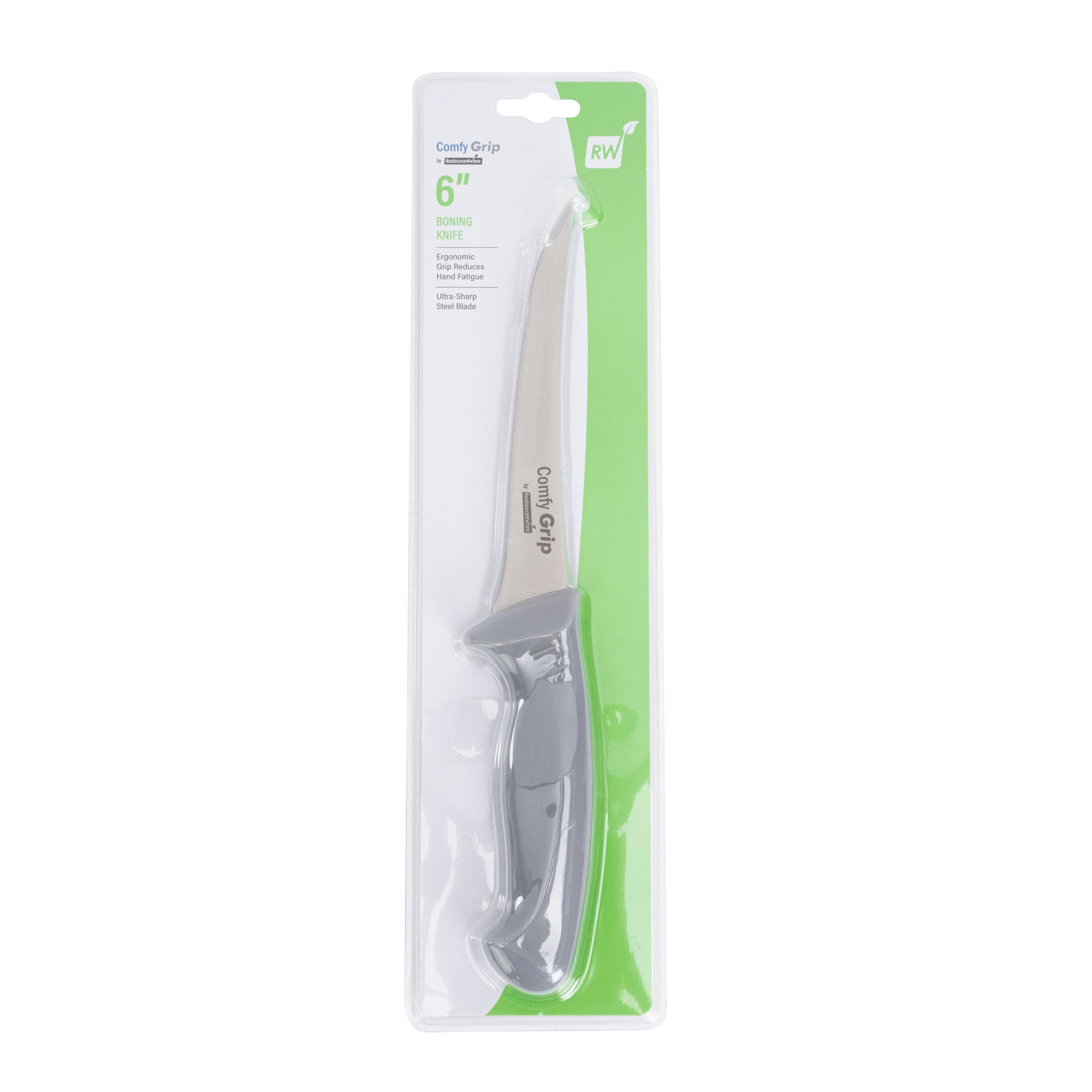 Comfy Grip Gray Stainless Steel 6" Boning Knife - 1 count box