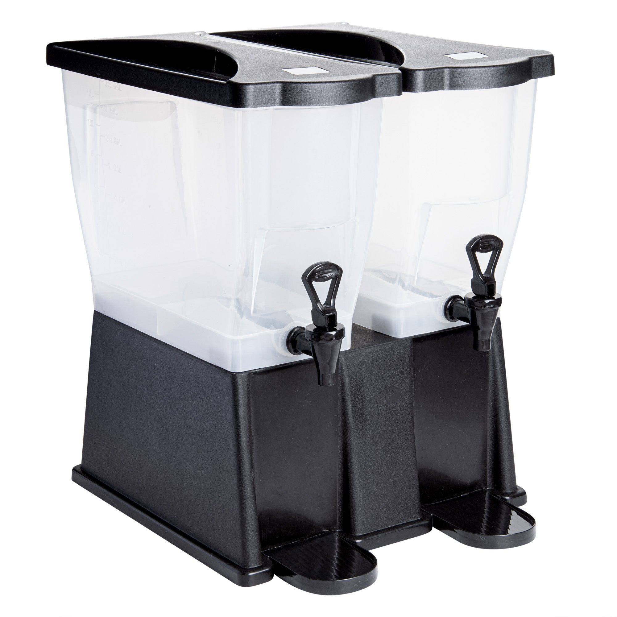 Bev Tek 6 gal Black Double Beverage Dispenser - 16" x 16" x 21" - 1 count box