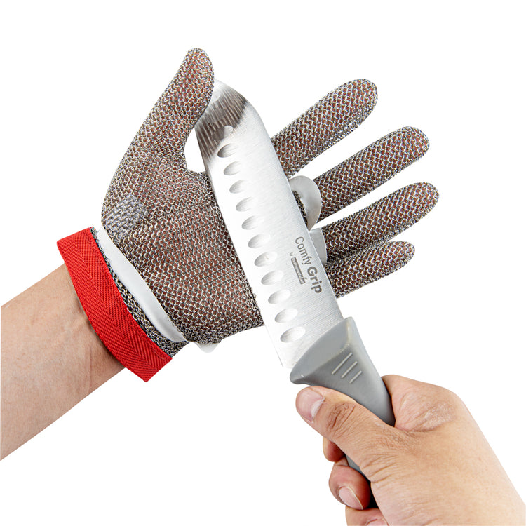 Life Protector 9.3 x 4.7 inch Kitchen Glove for Cutting, 1 306-Grade Steel Metal Glove - Level-9 Protection, Heavy-Duty, Stainless Steel Cutting Glove RWT1192W