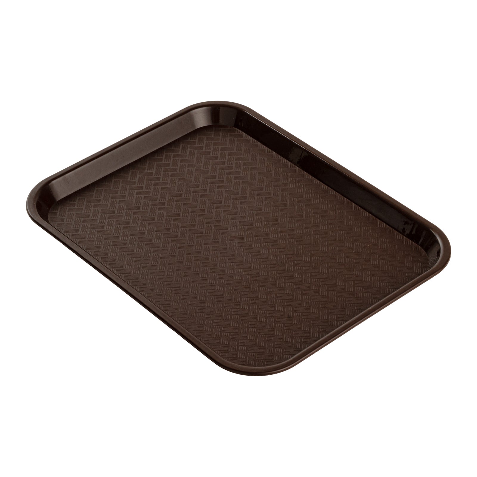 RW Base Rectangle Brown Plastic Fast Food Tray - 12" x 16" - 1 count box