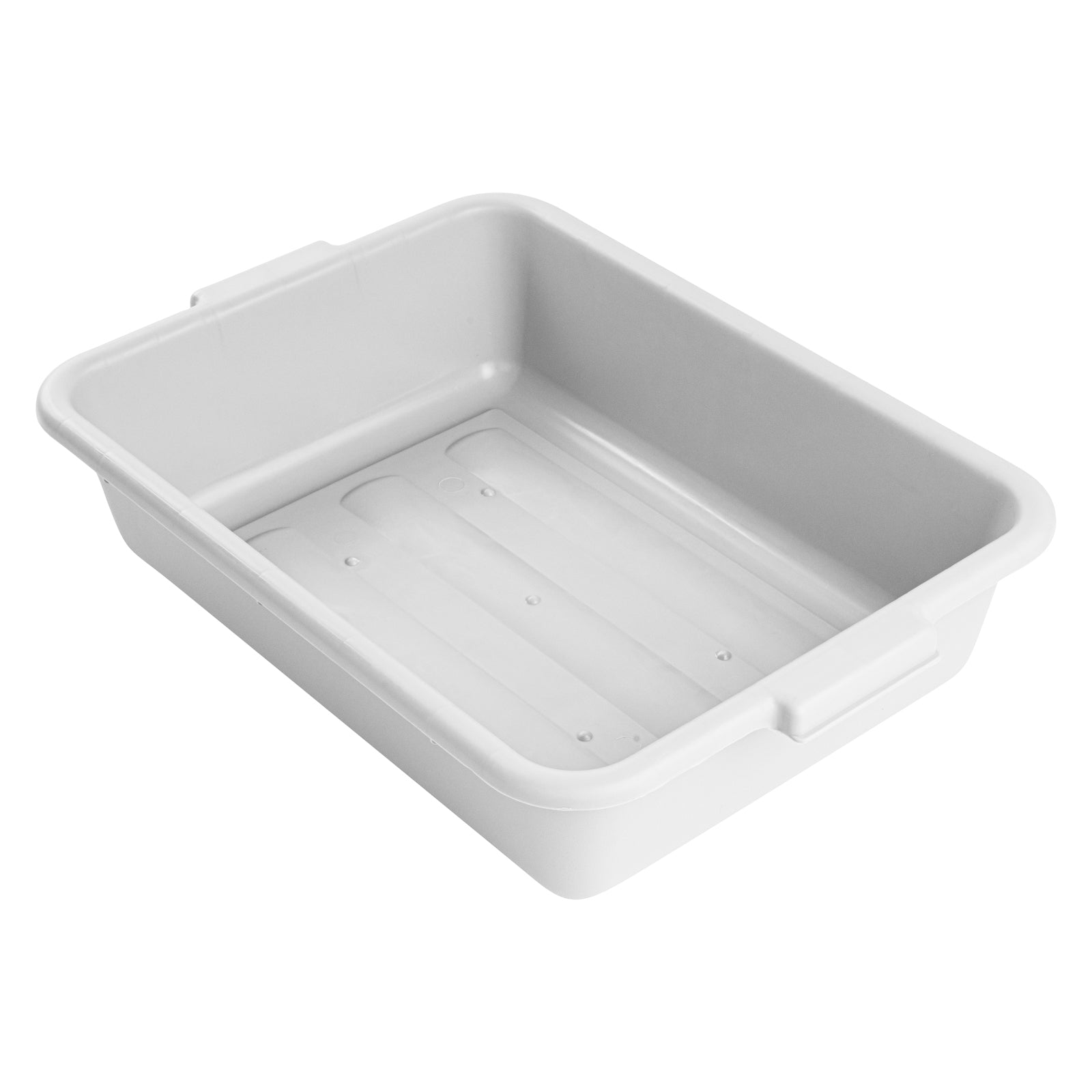 RW Clean White Plastic Bus Tub - Easy Grip - 20" x 15" x 5" - 1 count box