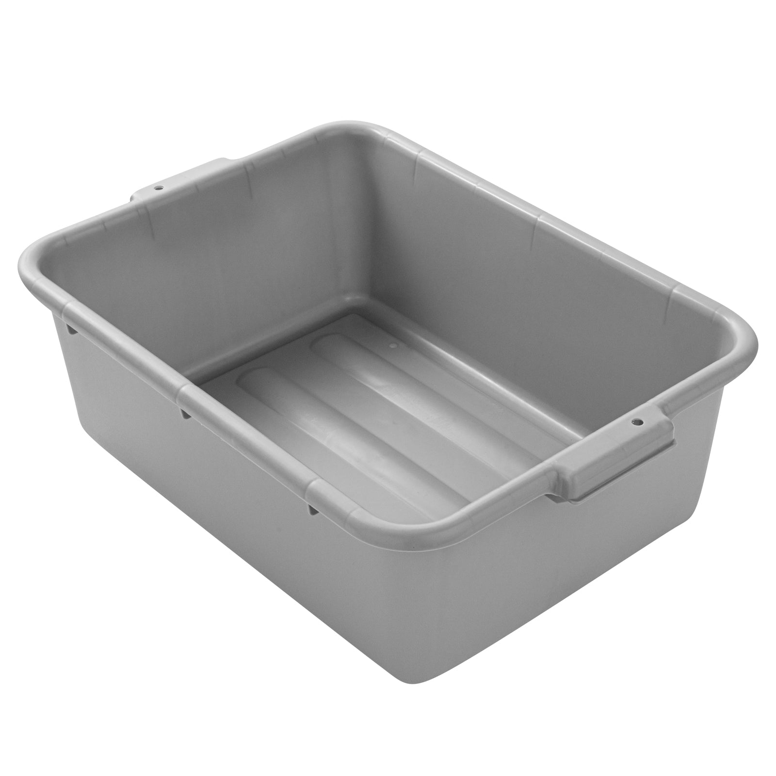 RW Clean Gray Plastic Bus Tub - Deep, Easy Grip - 20" x 15" x 7" - 1 count box