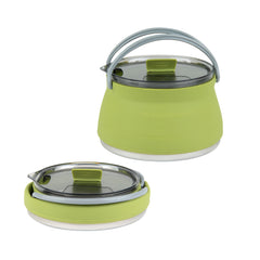 Hi Tek 1L Green Silicone Collapsible Kettle - with Lid - 6