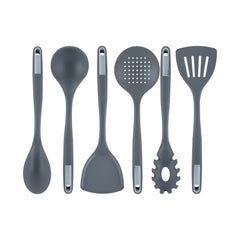 Met Lux Dark Gray Silicone Cooking Utensil Set - 6-Piece - 10 count box