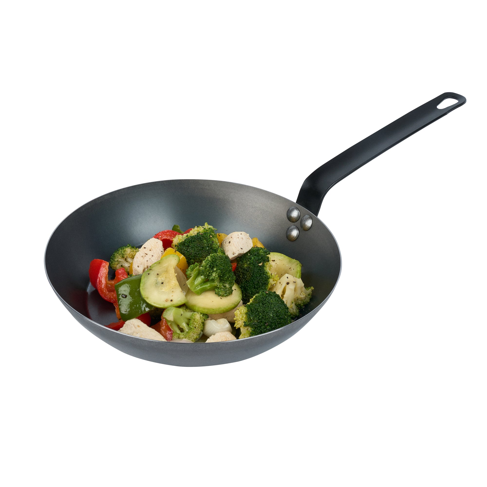 Met Lux Black Carbon Steel 10" Fry Pan - 6 count box