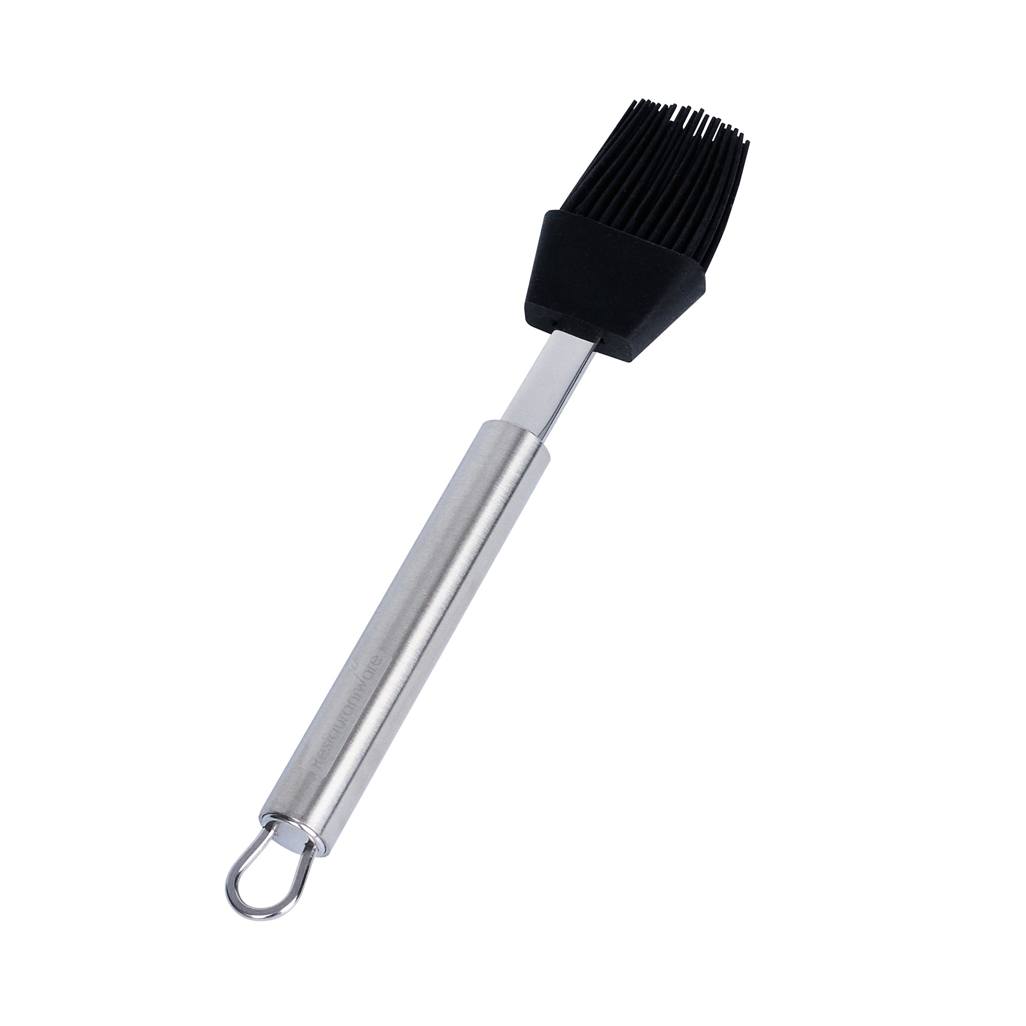 German Standard Black Silicone Pastry and Basting Brush - with Stainless Steel Handle - 7 3/4'' - 1 count box