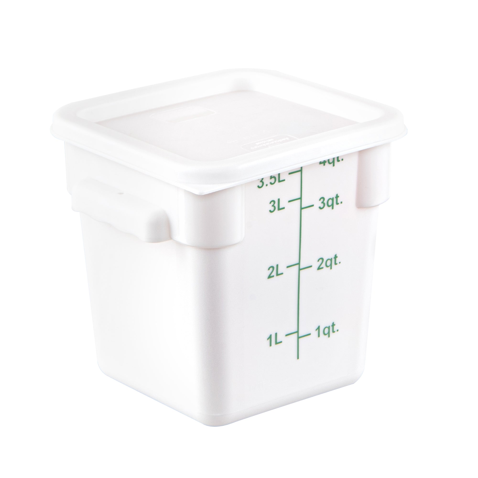 Met Lux Square White Plastic Food Storage Container Lid - Fits 2 and 4 qt - 1 count box