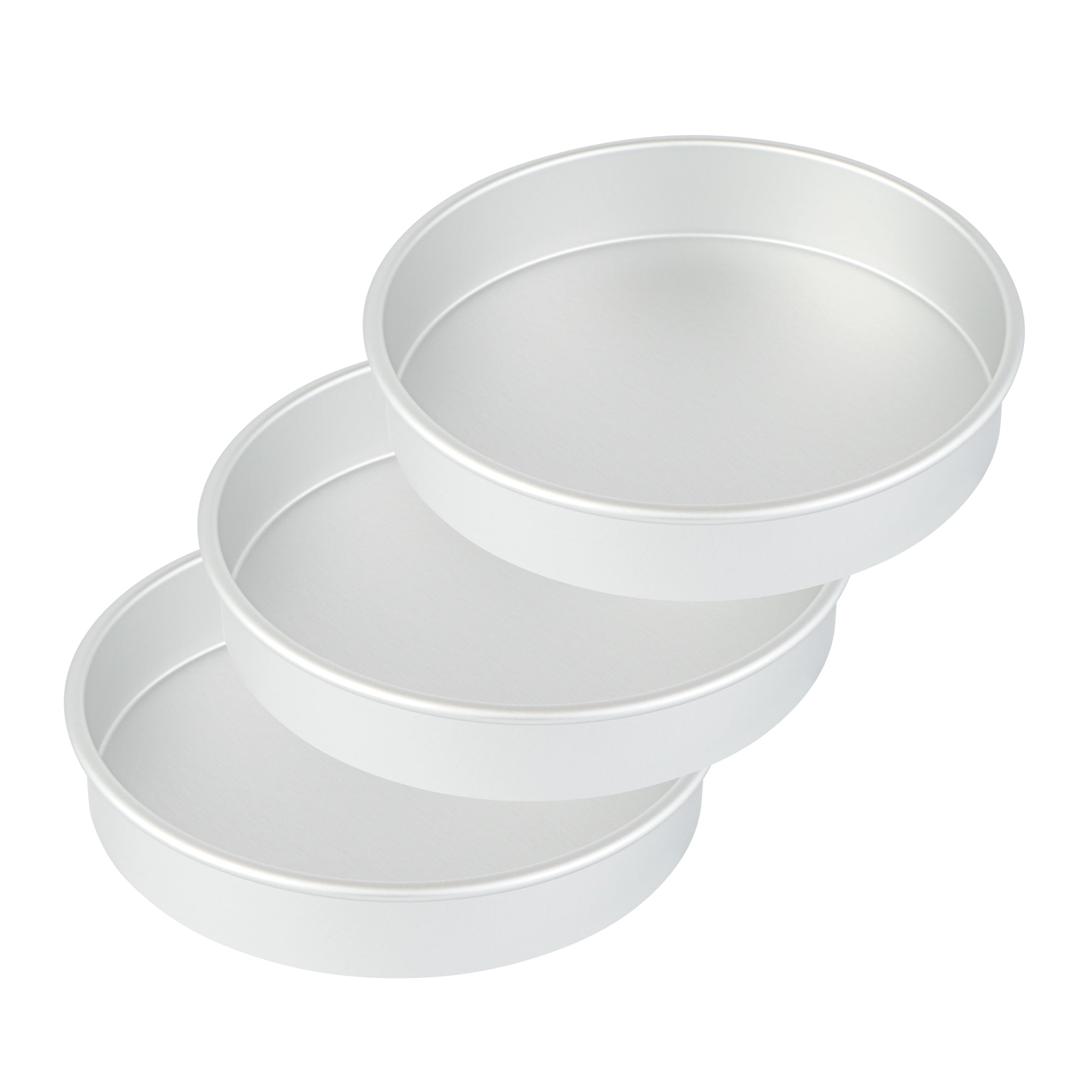 Met Lux Round Aluminum Straight-Sided Cake Pan - 10" x 10" x 2" - 1 count box